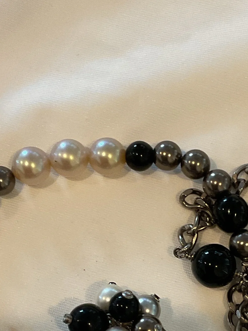 Chanel Beaded Marble Flower Belt Necklace Vintage